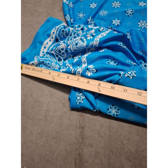 Anthony Richards Womens Size XL Blue Bandana Print Nightgown 100% Polyester - Picture 4 of 5